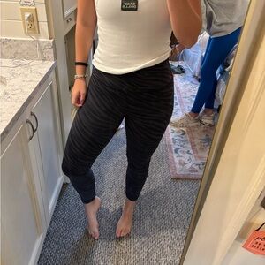 Black and grey striped Lululemon leggings